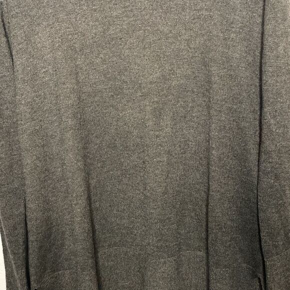 Loft Gray Ribbed Cowl Neck Charcoal Gray Sweater Size Medium - Picture 11 of 11